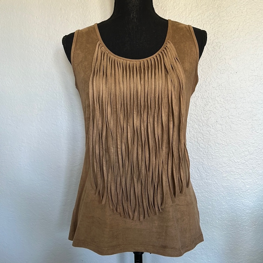 Cha Cha Vente Fringe Blouse, Petite Small!